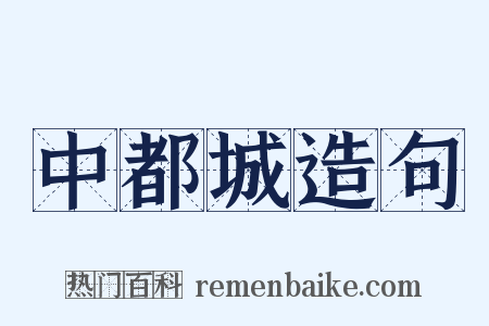 中都城造句是什么意思的图片